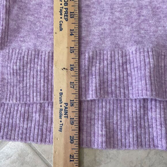 NWT J. Crew V-neck Sweater Alpaca Wool Blend women’s XXS light purple soft - Picture 8 of 13